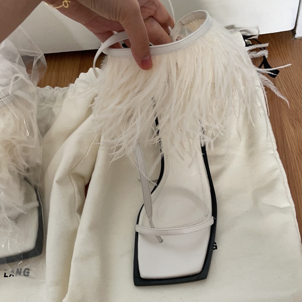 Helmet Lang Feather Sandal Heel